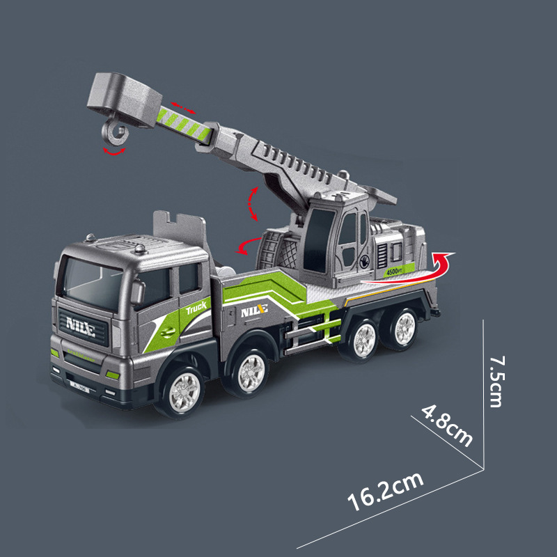 Juguetes de ingeniería de aleación para niños grúa de aleación de inercia simulación modelo de camión de ingeniería juguetes excavadoras