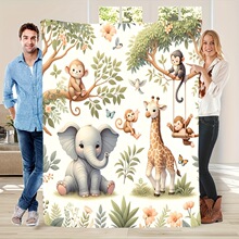 F 61332 Flannel print nap blanket ���m�qӡ����˯̺�羳��