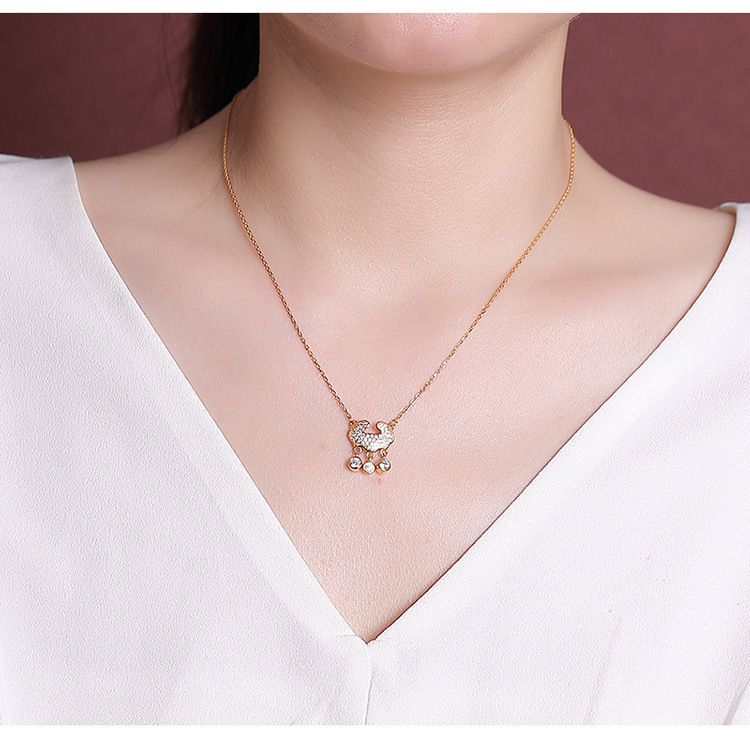 Bộ trang sức mặt dây chuyền bạc S925 cao cấp, khóa Như Ý sáng bóng — Mẫu bạc chi tiết 8