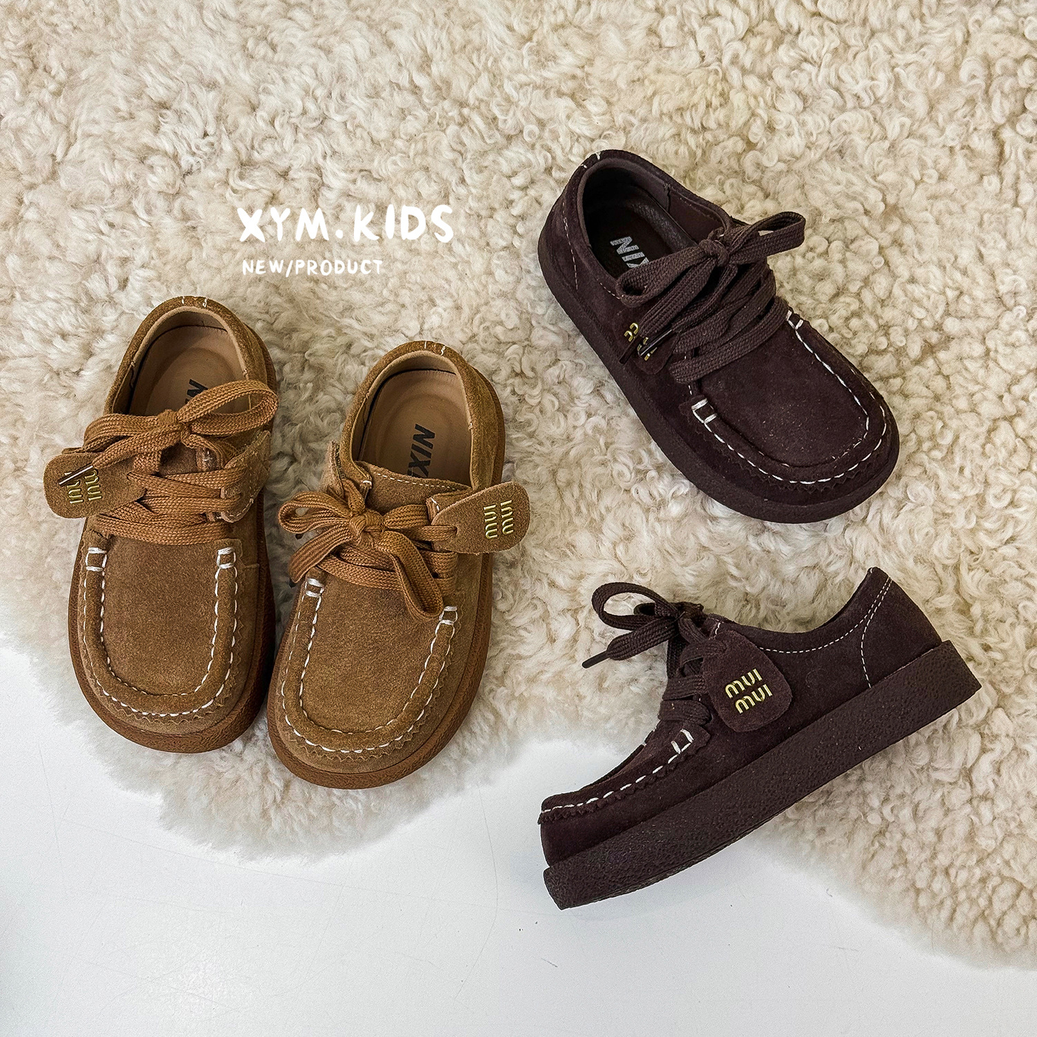 2025 Autumn New Children's Leather Shoes Korean Style Retro Matte Genuine Leather Boys and Girls Single Shoes Fashion Kangaroo Shoes