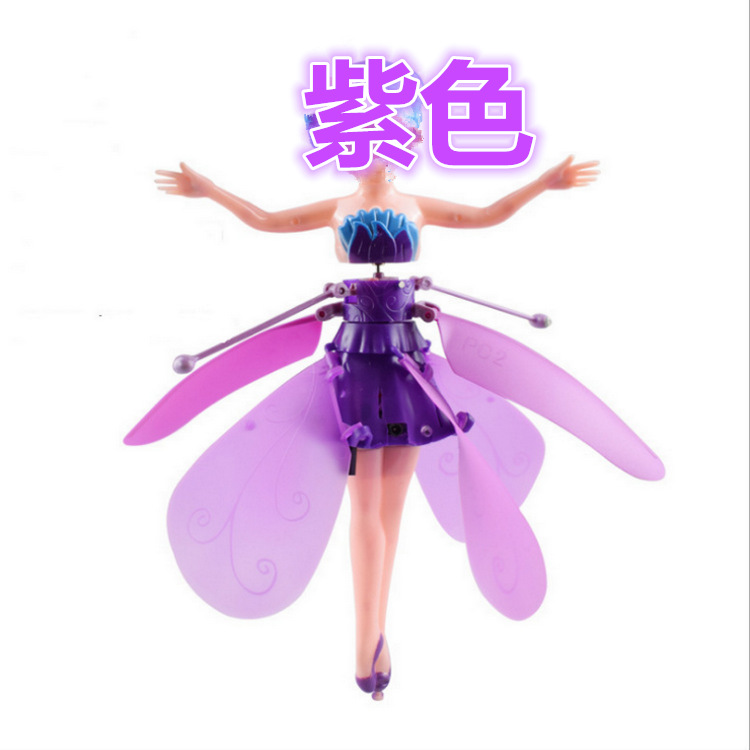 Transfronterizo gesto inducción aviones suspensión inteligente pequeña Hada voladora luminosa volando pequeña Hada juguetes para niños al por mayor