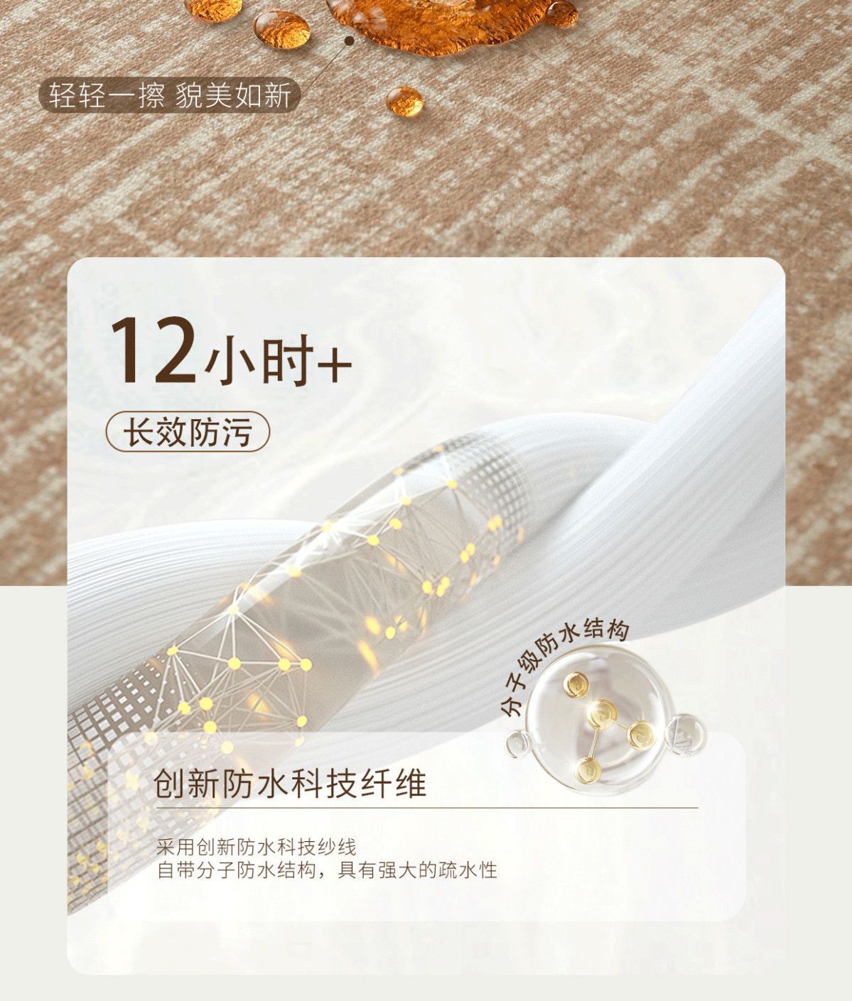 Cream Carpet 2025 New Model Living Room Floor Mat, Washable, Wear-Resistant, Waterproof, High-End Modern Bedroom, Formaldehyde-Free, Non-Slip