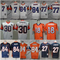 Футбольная форма Broncos, легендарная тренировочная игровая форма второго поколения с вышивкой в стиле ретро, футболка с короткими рукавами, сетчатая мужская футболка