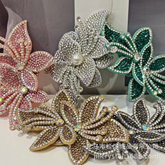 新しいホットダイヤモンドラインストーンフラワーブローチヘアピンヘアアクセサリー衣類アクセサリー靴花靴バックルアクセサリー卸売