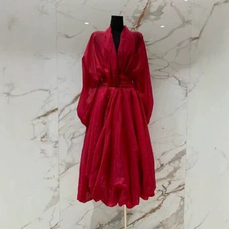 Evening Gown Dress Long Dress 2026 Autumn Women's Retro Long-Sleeve Halter Neck Solid Color Waist-Cinching Puffy Skirt Dress Evening Gown Dress Long Dress 2026 Autumn Women's Retro Long-Sleeve Halter Neck Solid Color Waist-Cinching Puffy Skirt Dress