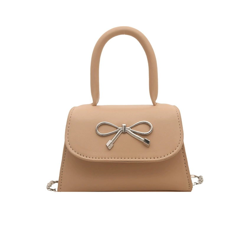 Fuchsia universal handheld shoulder bag with bow, summer one-shoulder bag