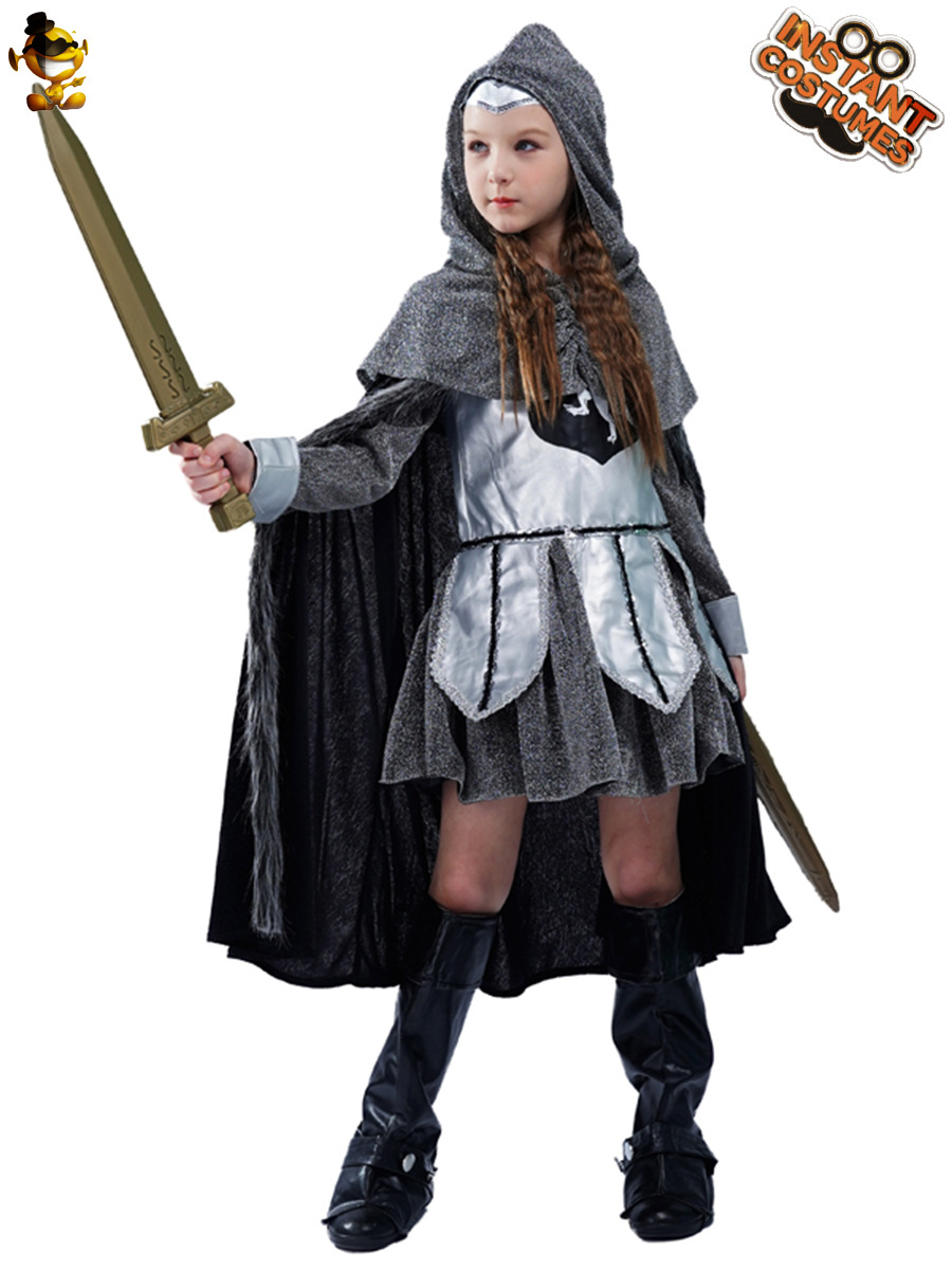 Niña Caballero traje de rendimiento traje de la etapa de la mascarada traje de Halloween traje de cosplay