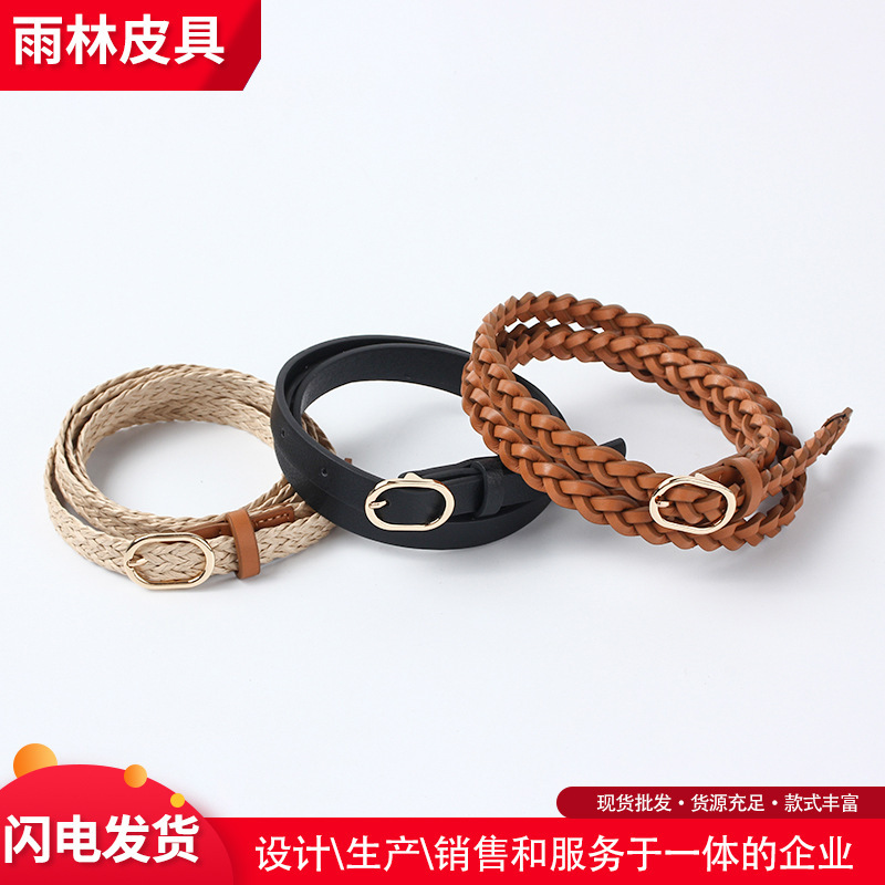 Korean Style Woven Belt for Women, Simple and Versatile, Pin Buckle Woven Cotton and Linen Thin Belt, Fashionable and High-End Artistic Belt Korean Style Woven Belt for Women, Simple and Versatile, Pin Buckle Woven Cotton and Linen Thin Belt, Fashionable and High-End Artistic Belt
