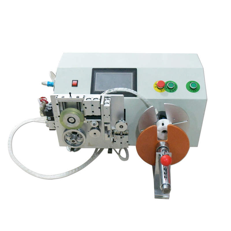 落地式自动计米裁线绕线机电源电缆线排位记米卷线捆绑扎紧剪线机