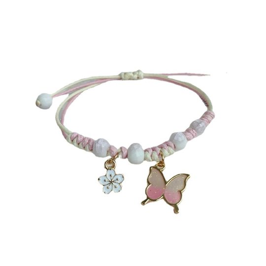 New Cartoon Butterfly Flower Bracelet Female Student Children Girlfriend Gift Cross-border Small Jewelry Wholesale