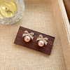 Retro fashionable universal advanced earrings from pearl, light luxury style, high-quality style, wholesale