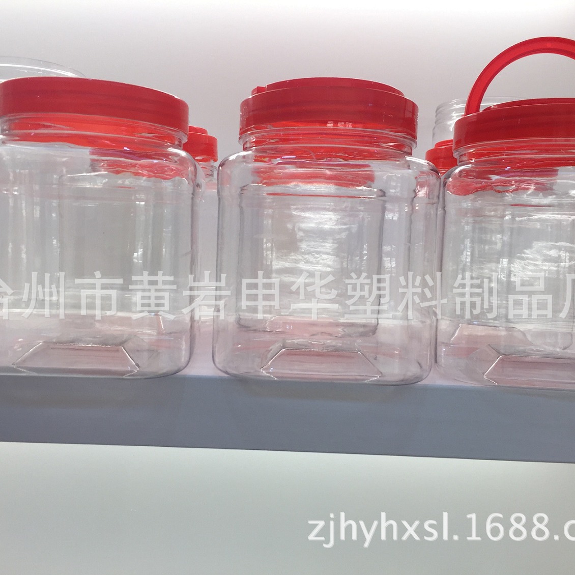 食品罐 海鲜特产包装罐 蟹股罐 广口PET食品瓶桶四方瓶塑料1200CC