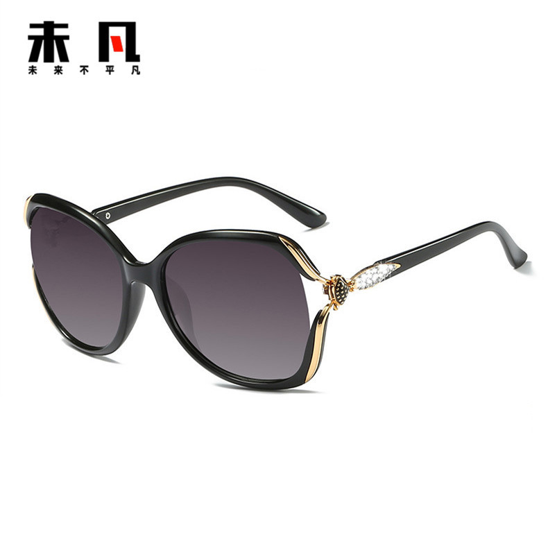 2021 new pattern Fox head Diamond Polarized Sunglasses grace Sunglasses ultraviolet-proof Gradual glasses