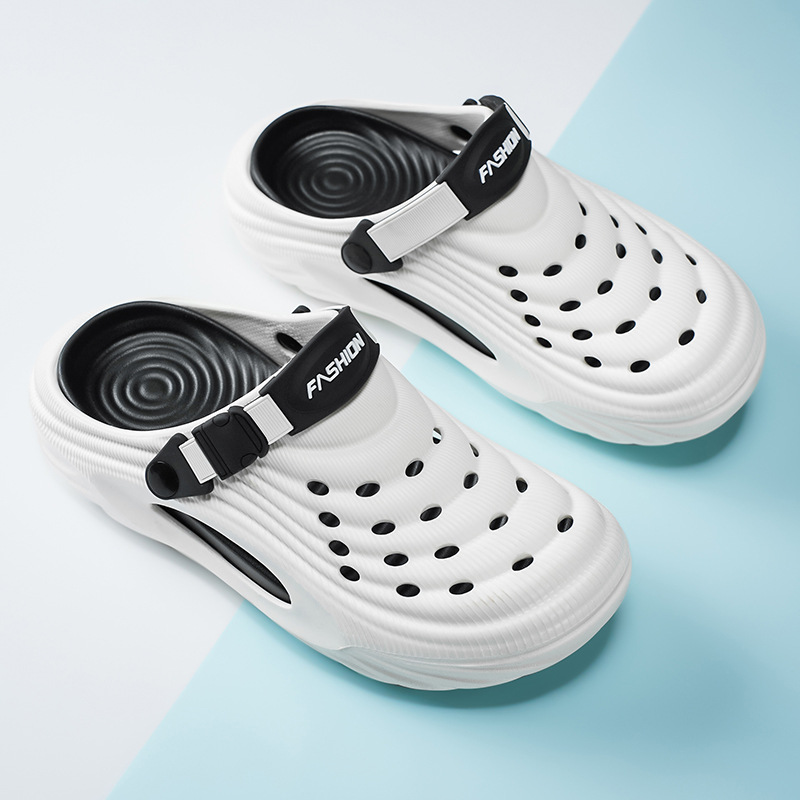 Primavera y verano nuevo estilo EVA multicolor tendencia todo-fósforo pantuflas al aire libre playa ropa exterior zapatos casuales cómodos