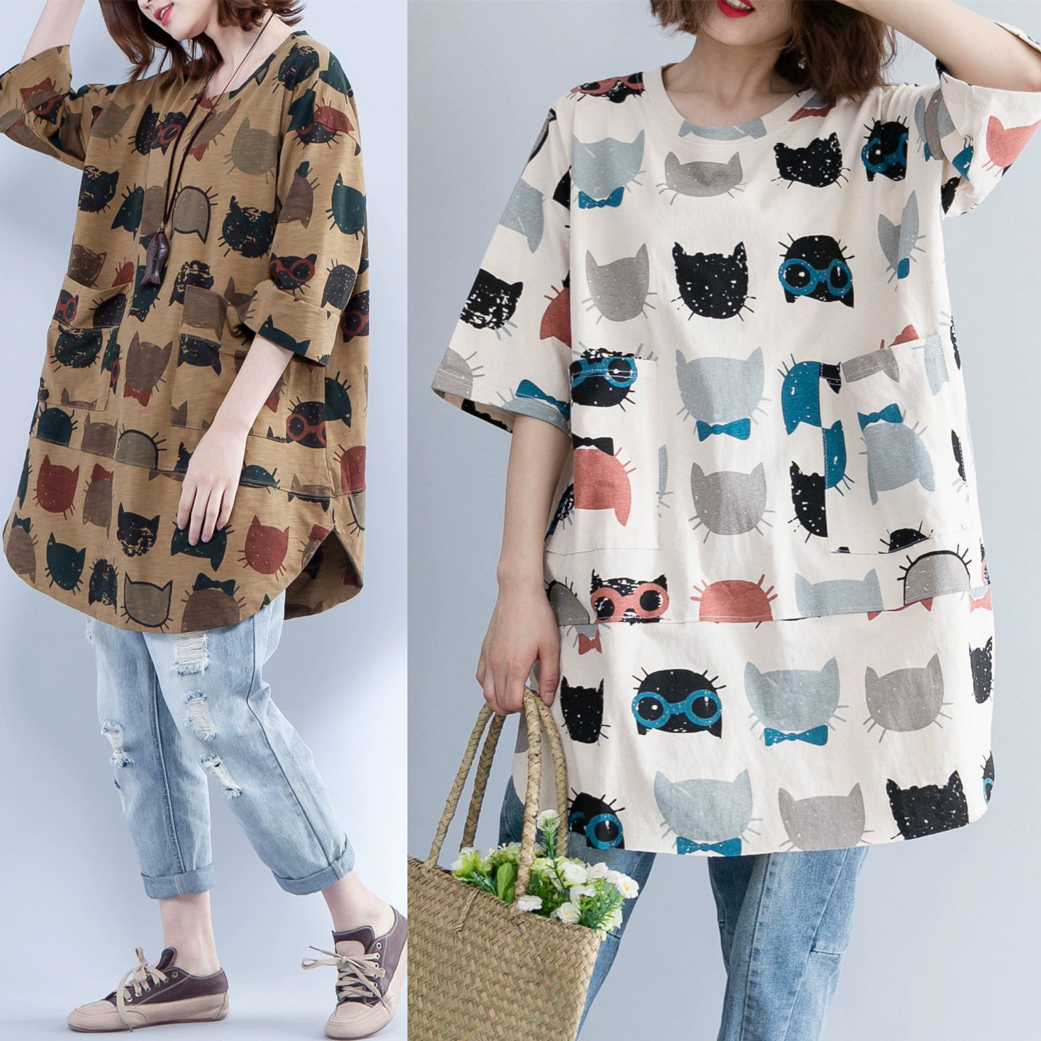 Летняя картинка футболка, oversize, плюс-сайз, оптовая продажа, корейский стиль, облегающий