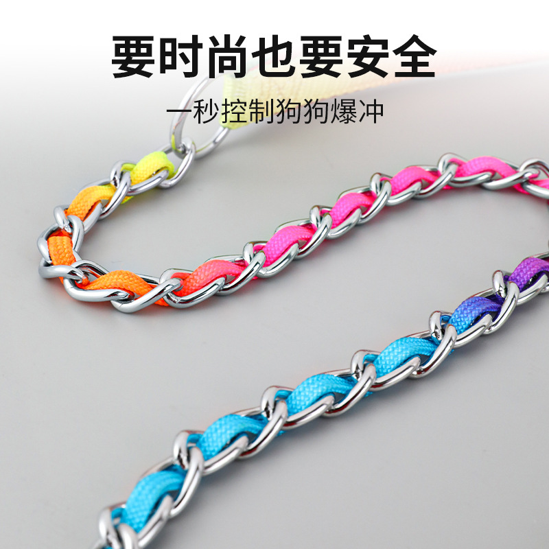 Youlaishi cuerda de tracción para perros manos sin control nailon colorido acero inoxidable cuerda para pasear perros cuerda para perros al por mayor