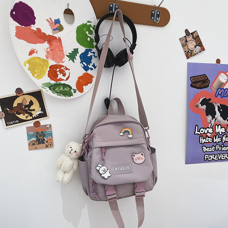 Otoño e Invierno nueva bolsa de mensajero ins estilo estudiante escuela secundaria femenina Harajuku coreano fresco lindo mini mochila