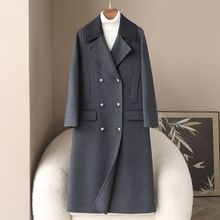 少量服饰春季女装30%羊绒70%澳洲羊毛2025年新品西装领双面呢大衣