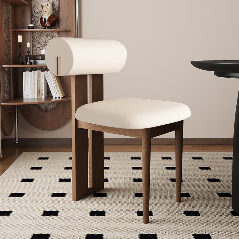 Silla de comedor de madera maciza nórdica para el hogar celebridad de Internet silla de respaldo simple y suave silla de diseño cafetería mesa de comedor comercial
