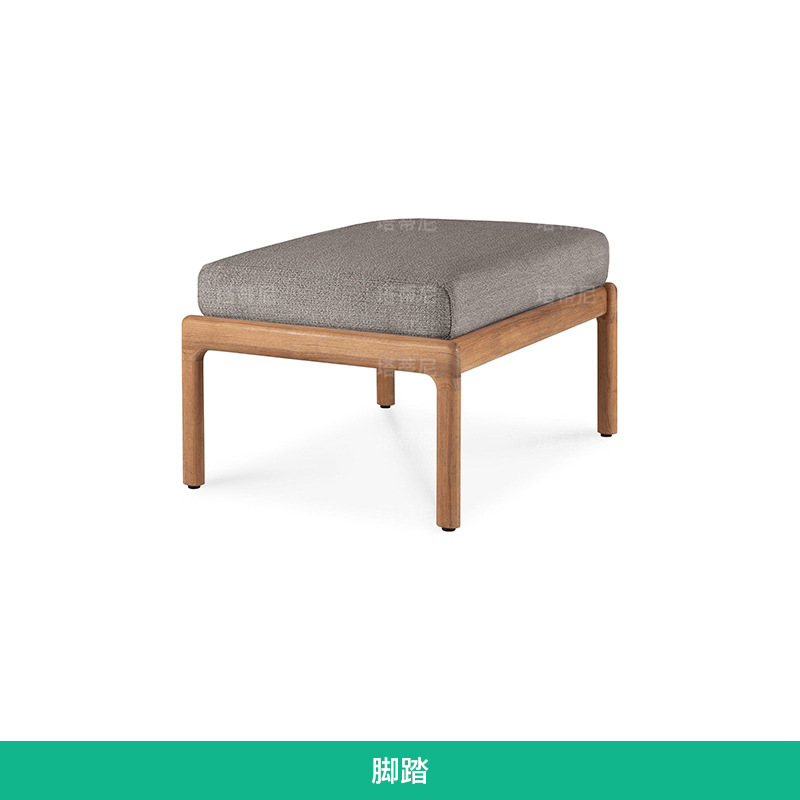 Sofá de teca para exteriores, muebles resistentes a la lluvia para jardín, patio, balcón, terraza de villa, conjunto de sofás de madera maciza para ocio.