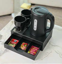 Hotel Hengxun set de bandeja de hervidor eléctrico doble aislamiento de fábrica venta directa set de hervidor de agua de pequeña capacidad