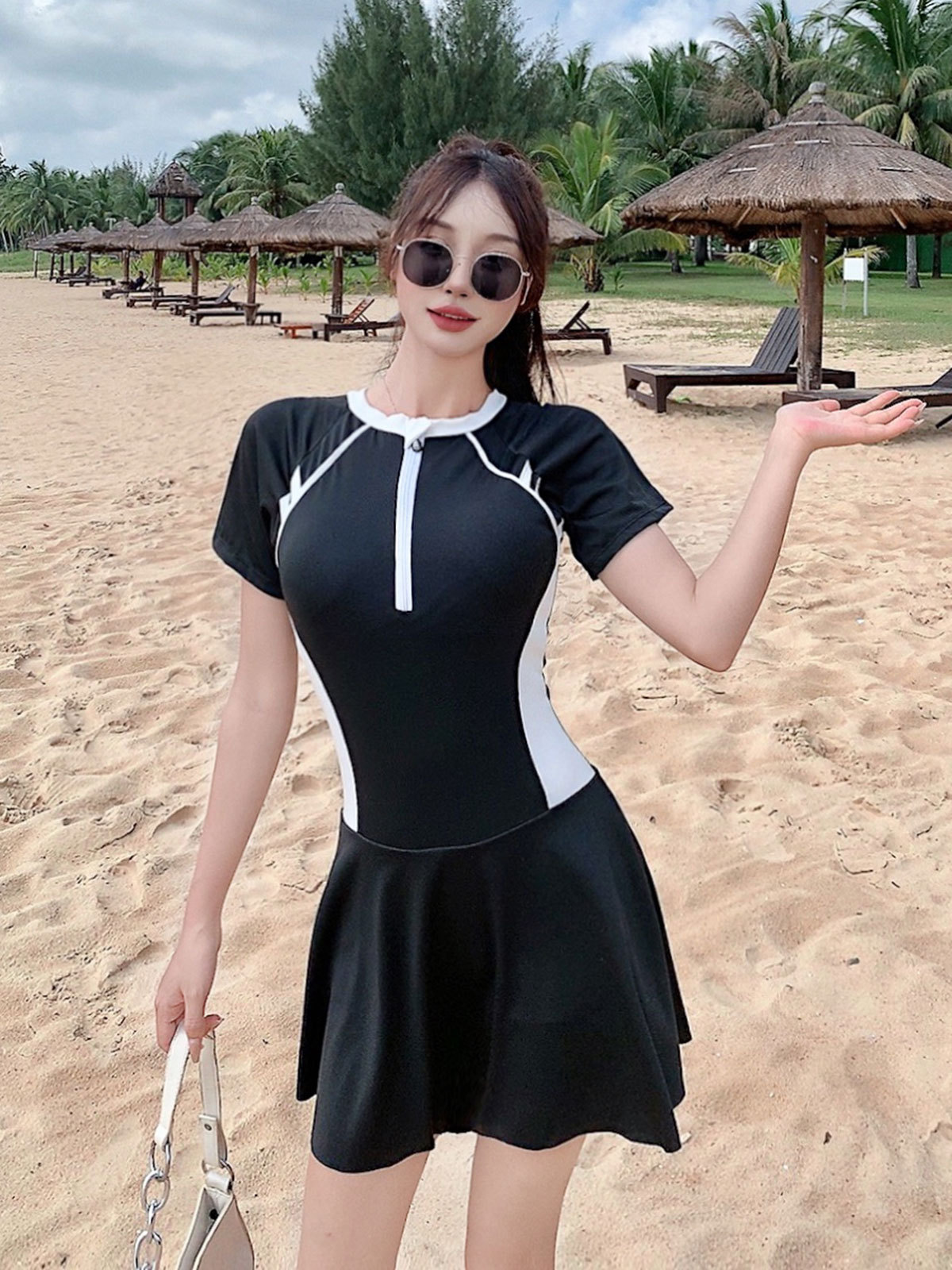 Trajes de baño para mujeres 2024 nuevos trajes de baño deportivos y sexy para estudiantes conservadores de tamaño grande para piscina de aguas termales