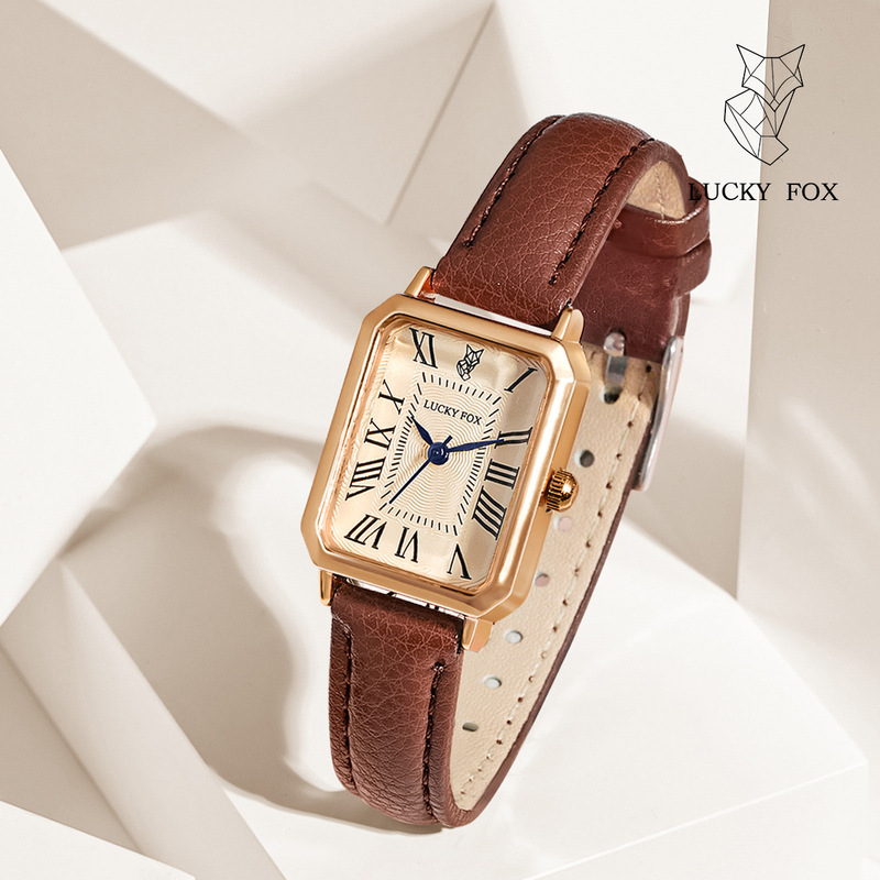 LUCKYFOX Vintage Small Dial Women's Watch New Sports Small Rectangular Watch Simple Casual Quartz Watch