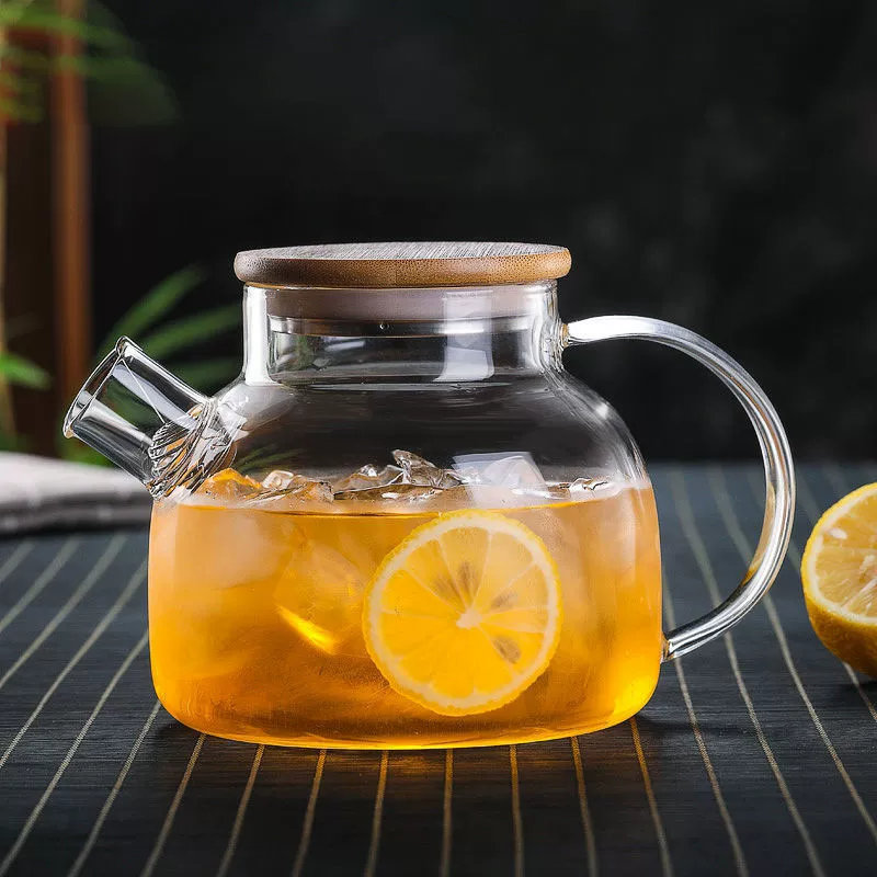 Japanese glass teapot, fruit tea, set, increased thickness