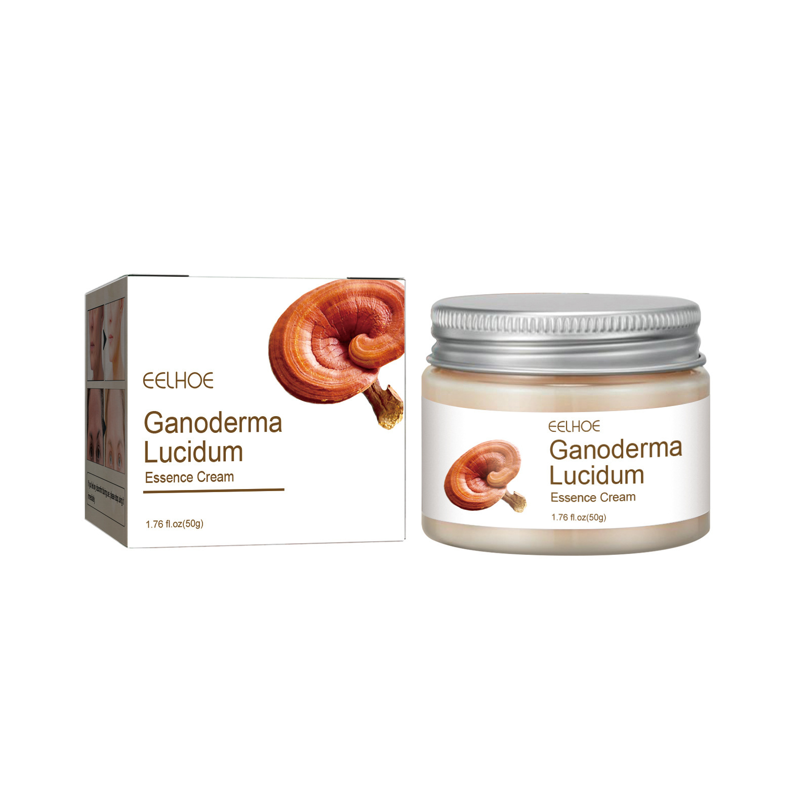 EELHOE brillant ganoderma anti rides, liftant, raffermissant, éclaircissant, améliorant la crème foncée, lissante et réparatrice_voghion.com