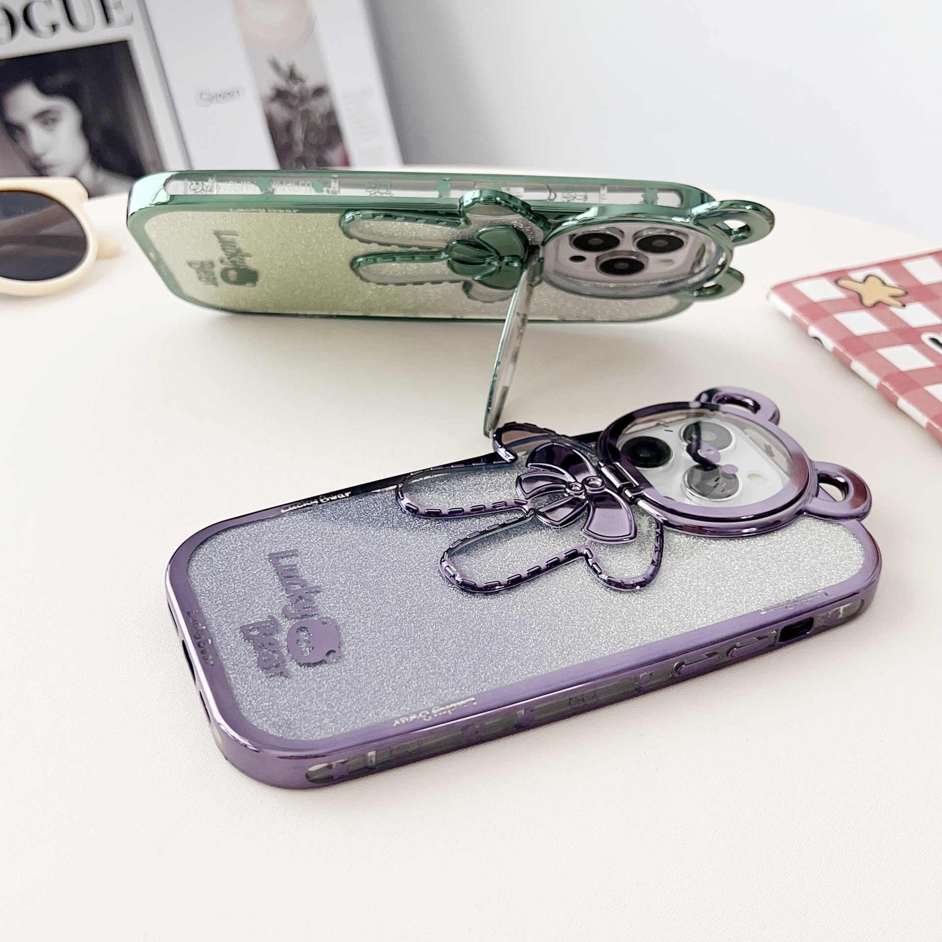Lucky Bear Phone Case For Iphone 15 And 14 With Lens Protection_voghion.com