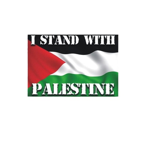 Flag Car Sticker Palestine Flag Decal Sticker 14cm Car Modification Heart Shape Protective Children's Sign