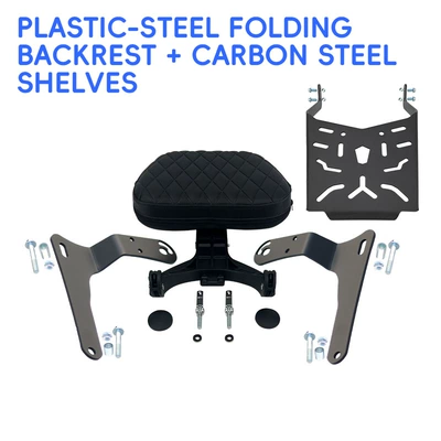 backrest, rear rack side bag – Motorcycle bumper - plastic-steel-folding-backrest-rear-rack