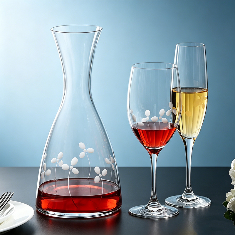 Importación checa de cristal Crystalex tazas de vino alto pie tazas de vino tazas de champán tazas de vidrio tallado casero