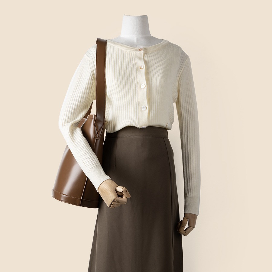 Exquisite and fashionable summer casual cylindrical bag for women, large capacity single shoulder bucket bag, niche_voghion.com