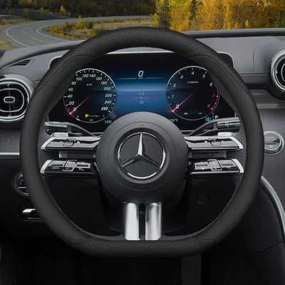 Steering wheel cover, wheel cover four seasons universal - d-type-black-standard