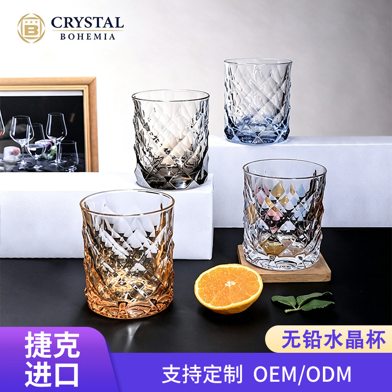 Tazas de whisky importadas de la República Checa, tazas de cristal de alto nivel, tazas de cerveza de ambiente familiar