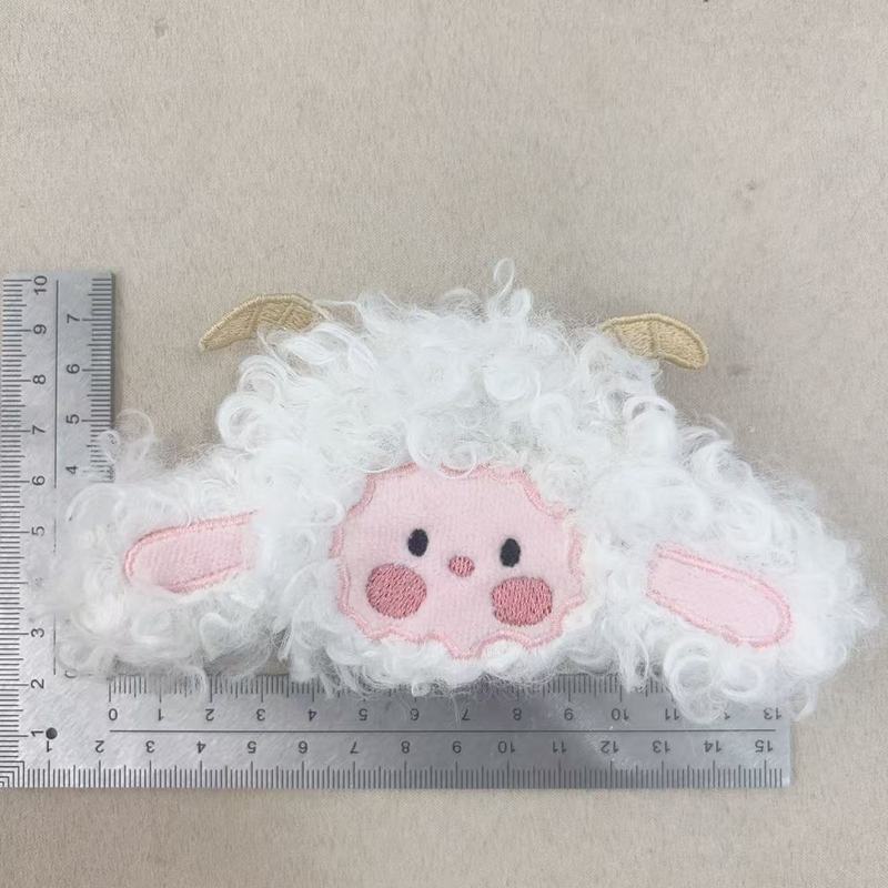 漫画ぬいぐるみ子羊刺繍布ステッカー子供服パッチステッカー衣類バッグアクセサリーヘアアクセサリー帽子アクセサリー|undefined
