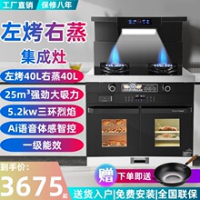 左烤右蒸一体式集成灶家用气电两用抽油烟机煤气双灶集成灶批发