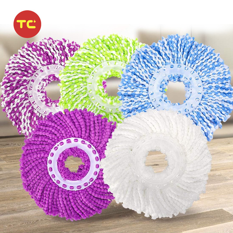 360-Degree Rotating Magic Mop Microfiber Replacement Mop Head Standard Size Round Mop Cloth Accessories