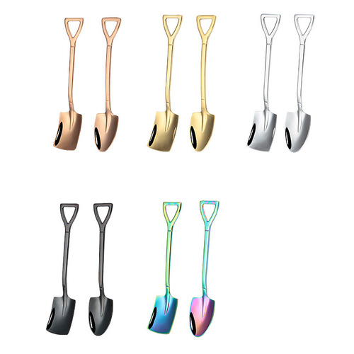 Internet celebrity creative retro shovel coffee spoon stainless steel dessert spoon watermelon spoon ice cream ice cream cake spoon