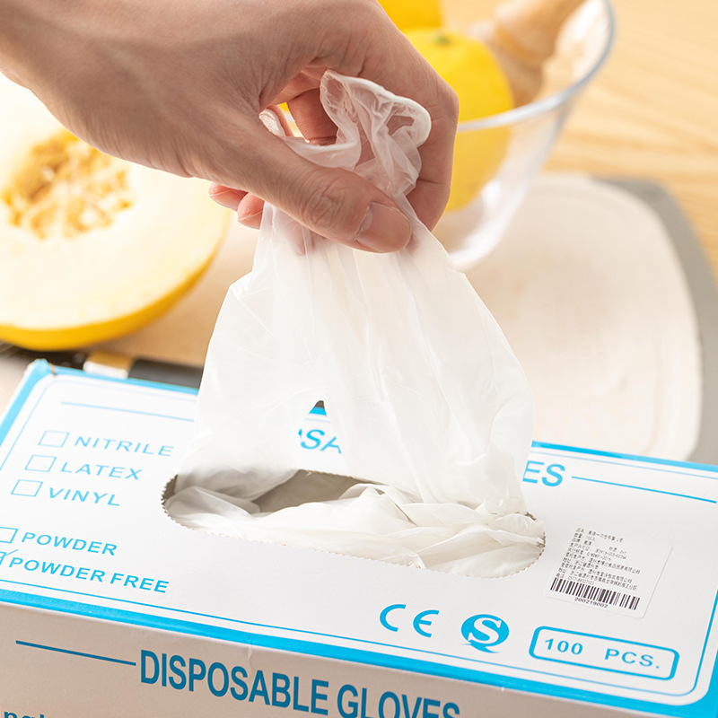 Одноразовые перчатки для пищевых продуктов Специальный ПВХ вытягивание по дому прочный кейтеринг выпечка кухня коммерческая оптовая продажа 100
