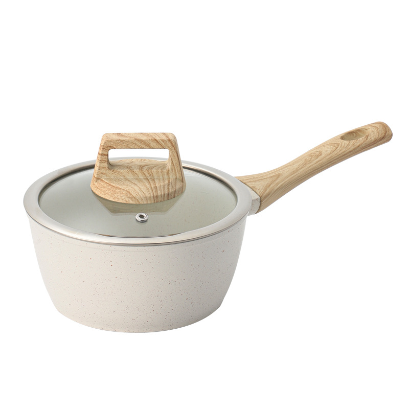 Olla antiadherente de piedra médica transfronteriza, olla de sopa, olla de cocción, sartén, sartén, sartén, sartén, sartén, sartén, sartén, olla de granito, cocina, juego