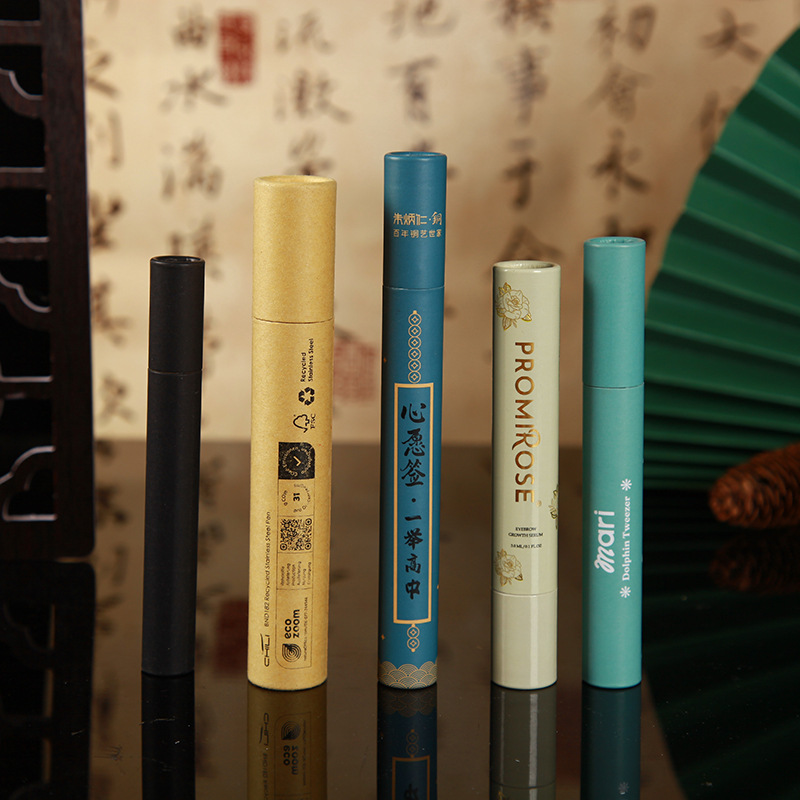 厂家批发茶叶纸罐香筒圆形纸管书画字画纸筒牛皮纸圆筒定制logo