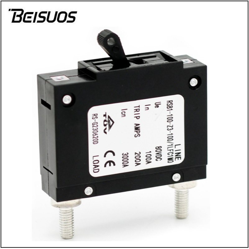 RSB1-100 1P电磁式液压断路器汽油发电机储能电源过流过载保护器