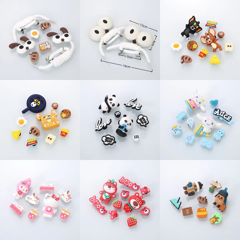 Cave Shoes Accessories Cream Glue Shoe Buckle Shoe Flower Cartoon Accessories DIY Accessories Handmade Shoe Rope Removable Shoe Flower