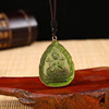 Ancient French glazed pendant flower edge of gold, gold, and Buddha statue, men's and women's queen chain manufacturers, hot selling