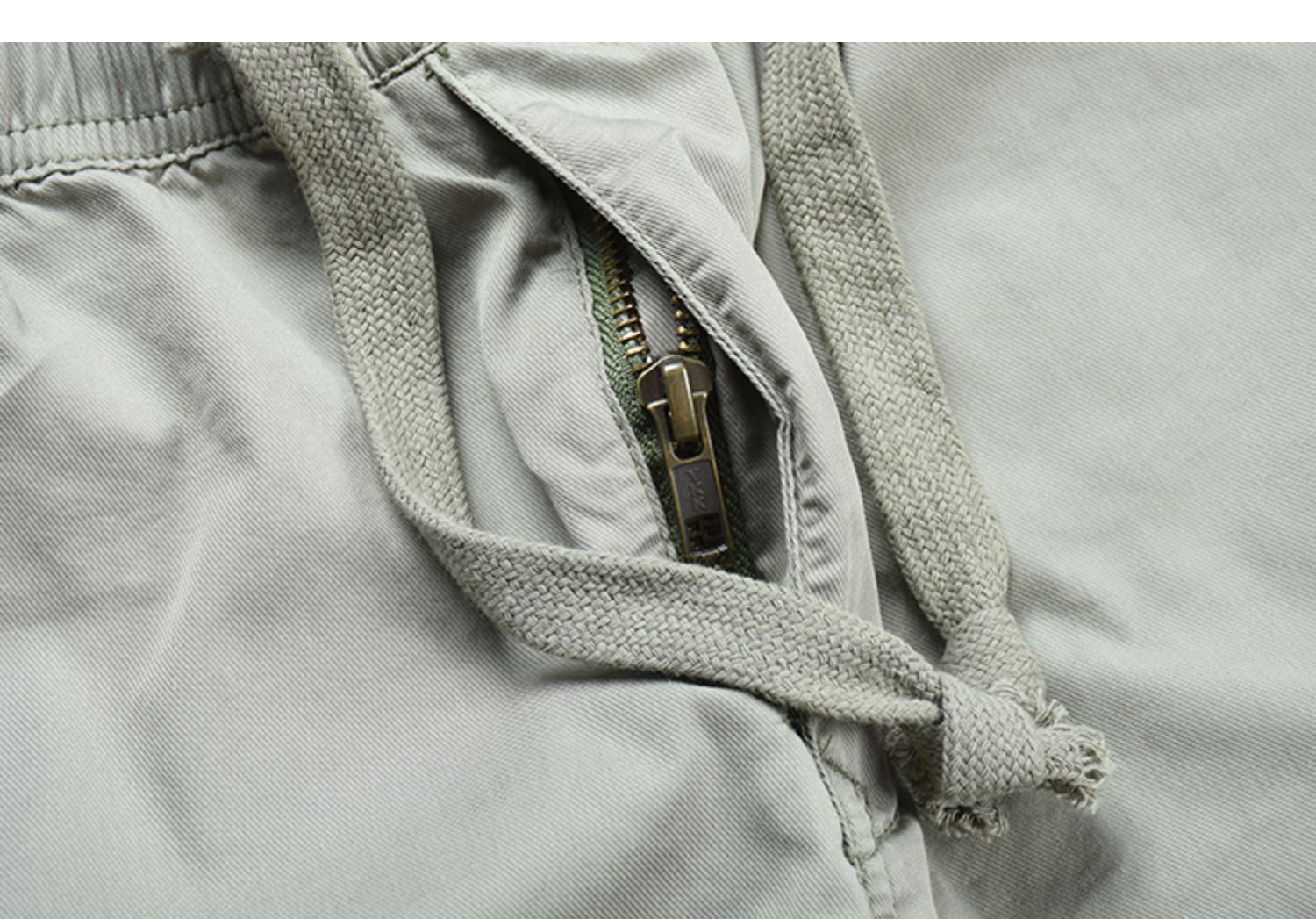 Men's Clothing Men's Slim Fit Casual Work Shorts Trendy Summer Thin Drawstring Elastic Waist Five Point Pants_viptrois.com