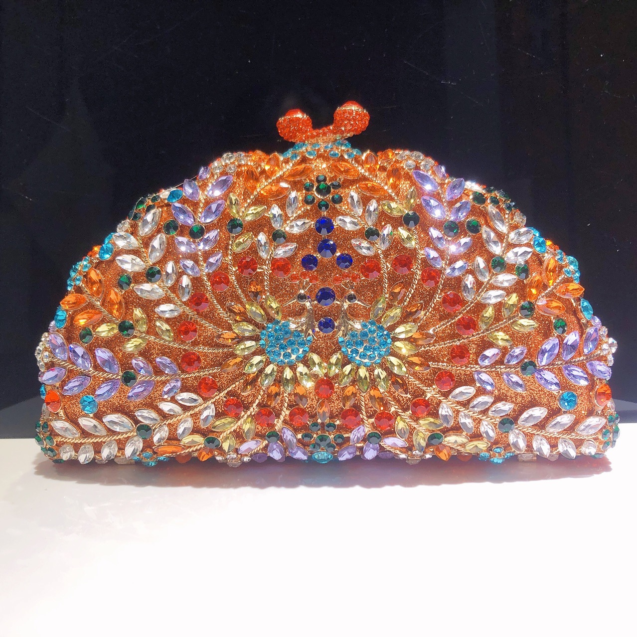 Peacock Open-Screen Diamond Banquet Bags Cross-Border Diamond Handbags Bags para mujeres Peacock Clutch Bags