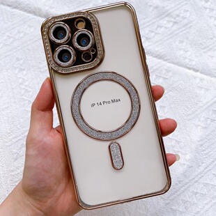 NEW NEW Edge Drill Magnetic Electroplating IP11proMAX 12proMAX 13MINI,14pro6 Protective Case