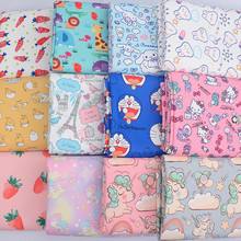 厂家批发卡通图案数码印花防水复合布，桌布沙发布防尘罩家居布料